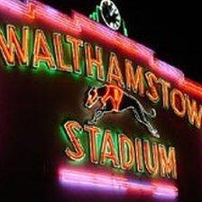 Walthamstow dog track sign. Photo Clark Ainsworth