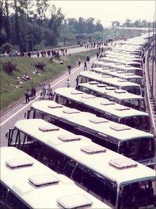 Buses in 1982 for the Coventry event