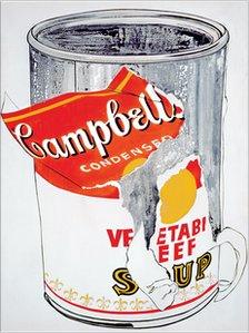 Big Torn Campbell's Soup Can (Vegetable Beef), 1962, by Andy Warhol