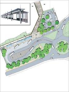 Illustration of new Bargoed bus station