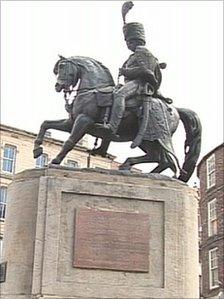 Restored lord Lodonderry statue in Durham