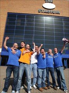 Rangers fans at the DW Stadium