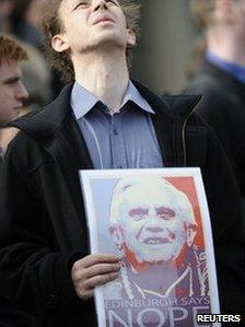 Protester in Princes Street