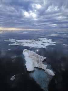 Melting ice in the Beaufort Sea