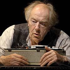 Sir Michael Gambon in Krapp's Last Tape (photo by Anthony Woods)