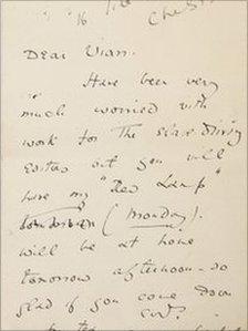 Letter written by Oscar Wilde