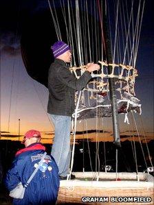 Richard Abruzzo at the launch site on Saturday