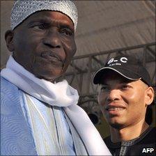 Abdoulaye Wade (left) and his son Karim (right)