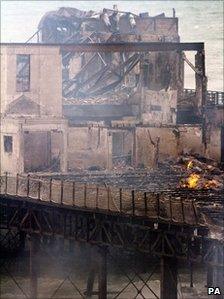 Hastings Pier after the fire