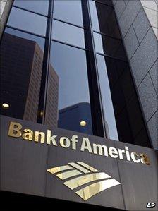 Bank of America building at the Bank of America Plaza in downtown Los Angeles