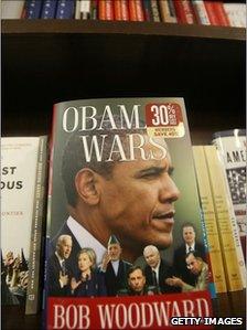 Bob Woodward's Book, Obama's Wars, in a New York bookstore, Sept 2010