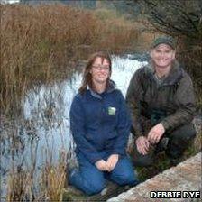 Project co-ordinator Sarah Williams and film-maker Simon King (by Debbie Dye)