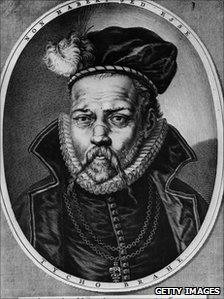 A portrait of Tycho Brahe, thought to have been made around 1600