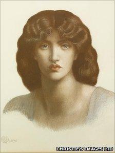 Dante Gabriel Rossetti (1828-1882) study of Jane Morris for Mnemosyne, 1876 Pastel on paper © Private collection c/o Christie's Images Ltd, 2010