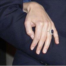 The ring on Kate Middleton's finger