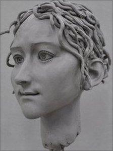 Life-sized model of Godiva's head