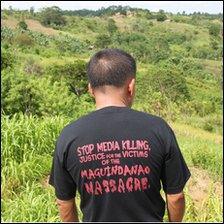 A journalist visits the site of the Maguindanao massacre, November 2009