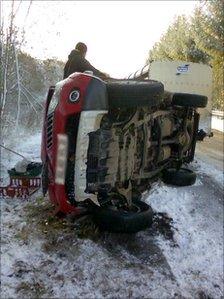 A68 crash - Pic: John Easton