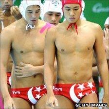 Singapore men's water polo team at the Asian Games, 25 November