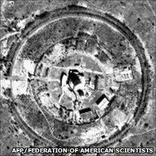 This satellite image released on March 15, 2000 by the Federation of American Scientists (FAS), shows the Khushab plutonium production reactor in Pakistan.