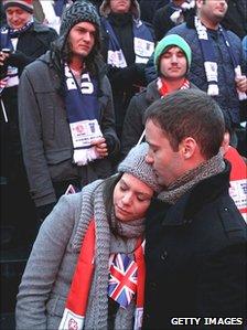 Disappointed England fans in London