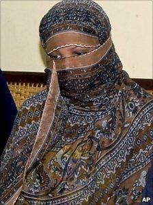 Asia Bibi in prison in November 2010