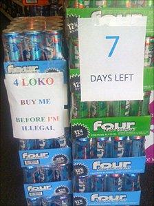 Cases of Four Loko at the Bridge Liquor store in Rhode Island