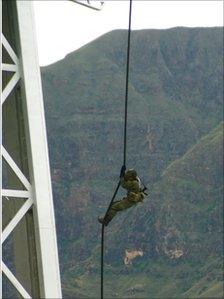 A man holding a rope