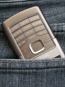 mobile phone in a pocket