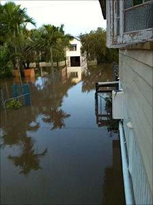 Trudi Reed's flooded home in Rockhampton