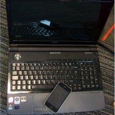 Colin Blanchard's phone and laptop