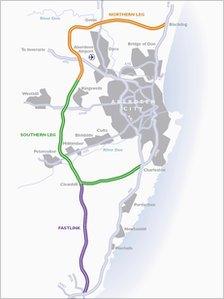 Aberdeen bypass map