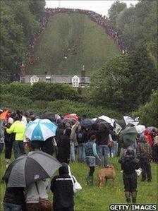 Cheese Rolling on Cooper's Hill in Brockworth, Gloucestershire