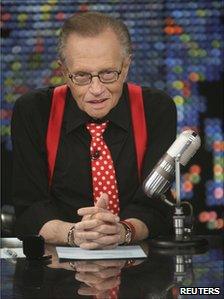 Larry King during his final broadcast on CNN