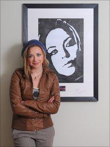 Charlotte Church with the pop art portrait