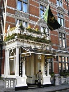 Entrance to the Connaught Hotel in London