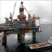 North sea gas rig