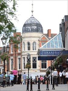 The Swansgate shopping centre in Wellingborough