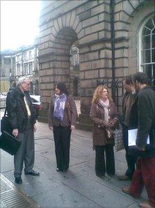 Road Sense campaigners outside the Court of Session