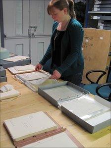 Seven Stories archivist Hannah Green