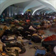 The scene at Tripoli airport