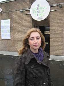 BBC Inside Out's Sam Smith outside the Essential Health Clinic