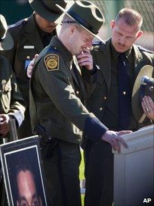 US agents at a memorial service for Brian Terry