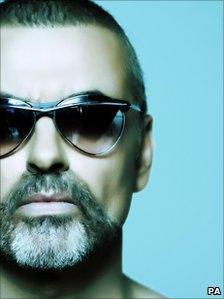 George Michael on the cover of his new single