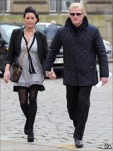 Colin Hendry attending the hearing with his daughter Rheagan