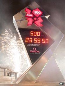 Countdown clock for the London Olympics is unveiled