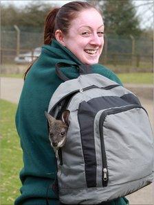 Keeper Alex Pinnell with Pip