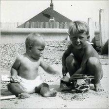 Sarah Kemp and George Bentley as children in Ashford, Kent