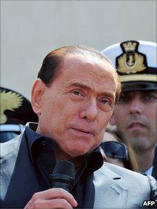 Italian PM Silvio Berlusconi in Lampedusa(30 March 2011)