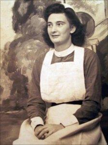 Ethel Lote in nursing uniform